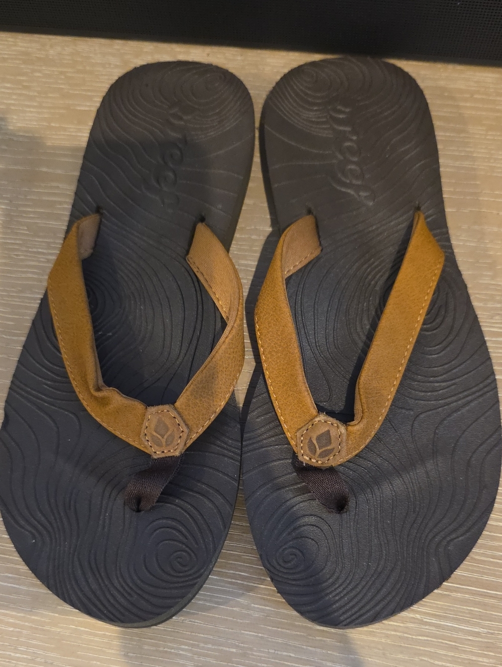 Women's REEF Brown Strap Flip Flop Sandals